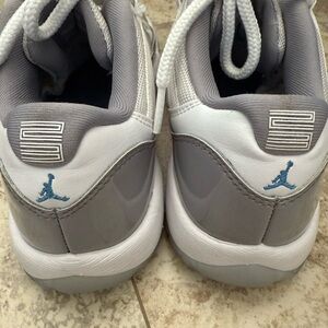 Jordan Gray and White Low-Top Sneakers